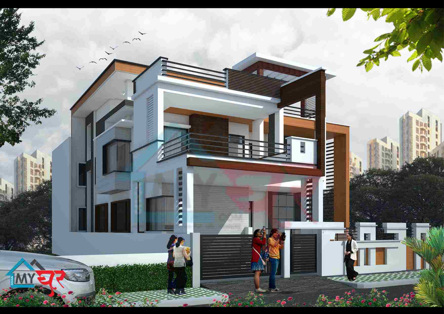 40X80 (3200 Sqft) Duplex House Plan, 2 BHK, East Facing