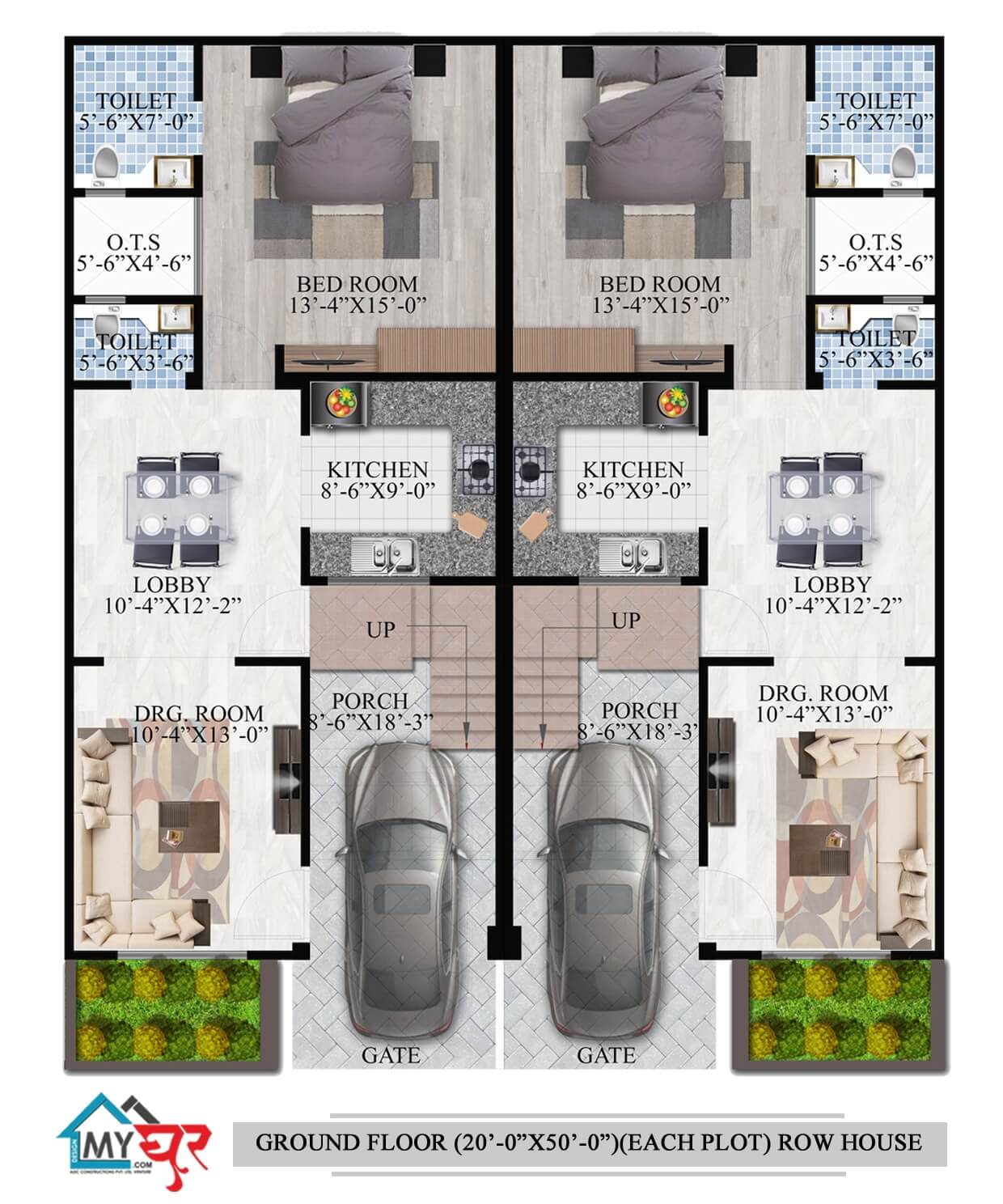 20X50 20*50 House Plan 2Bhk East Facing Goimages Hub